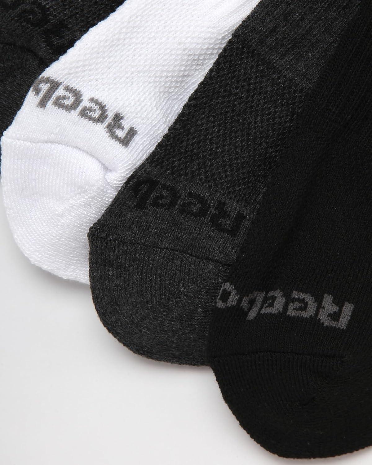 imageReebok Mens Low Cut Socks  12 Pack Performance Cushion Comfort No Show Socks  Breathable Athletic Socks for Men 6125BlackWhiteGrey