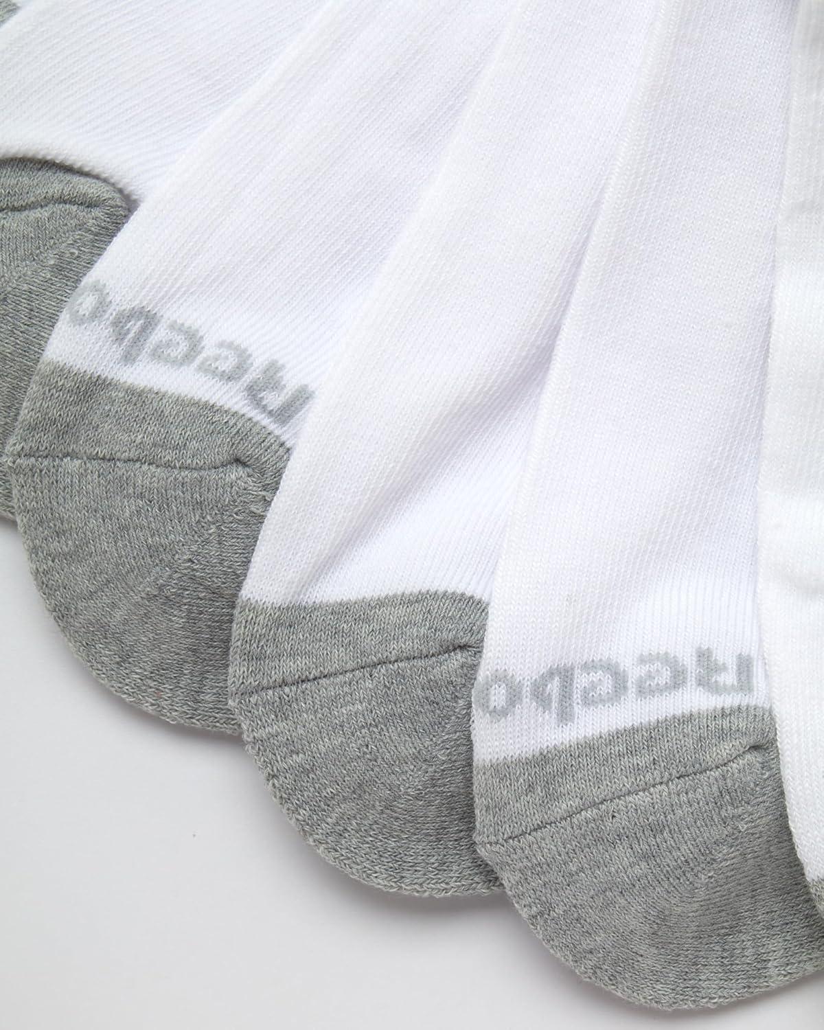 imageReebok Mens Low Cut Socks  12 Pack Performance Cushion Comfort No Show Socks  Breathable Athletic Socks for Men 6125Bright White