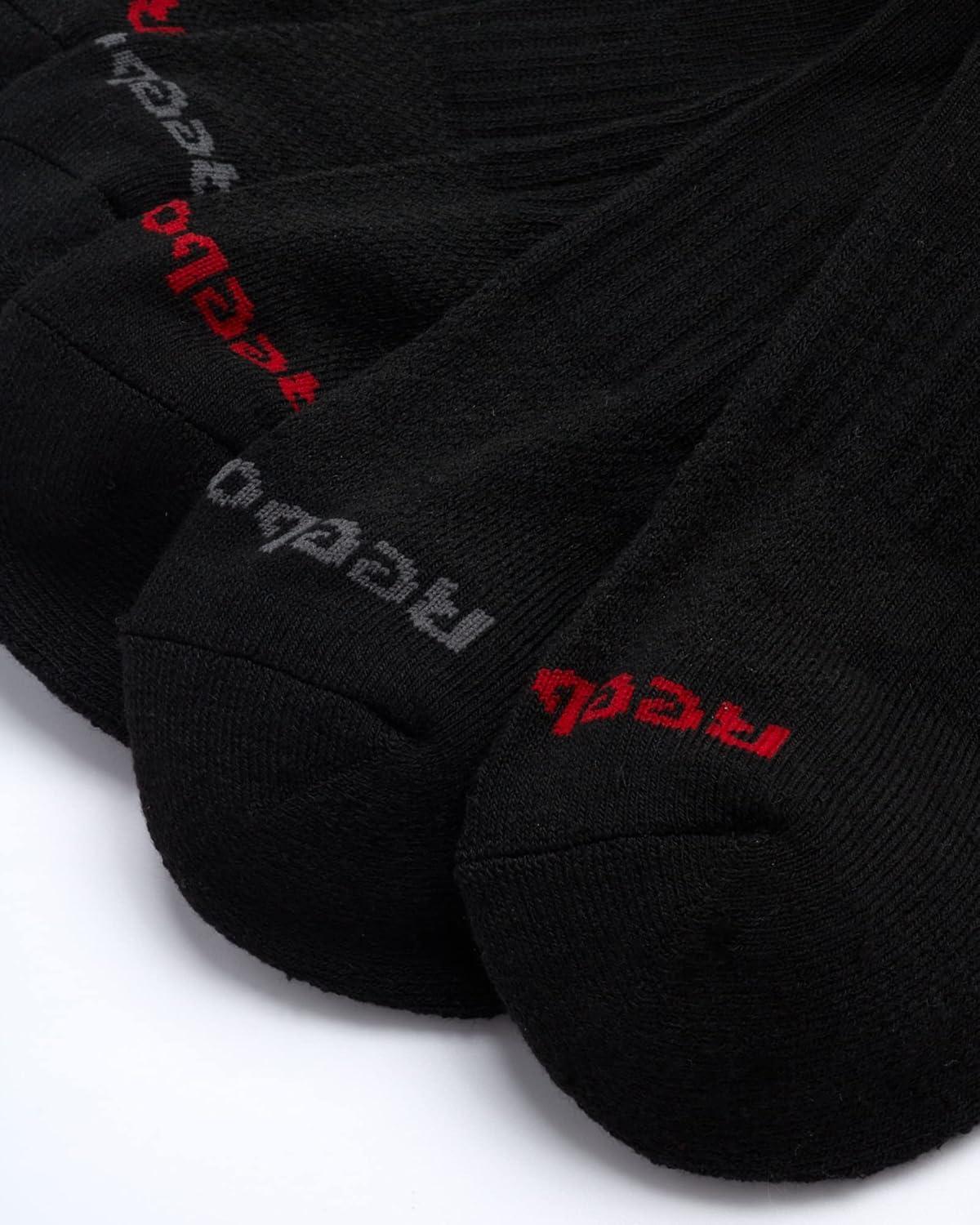 imageReebok Mens Low Cut Socks  12 Pack Performance Cushion Comfort No Show Socks  Breathable Athletic Socks for Men 6125Classic Black
