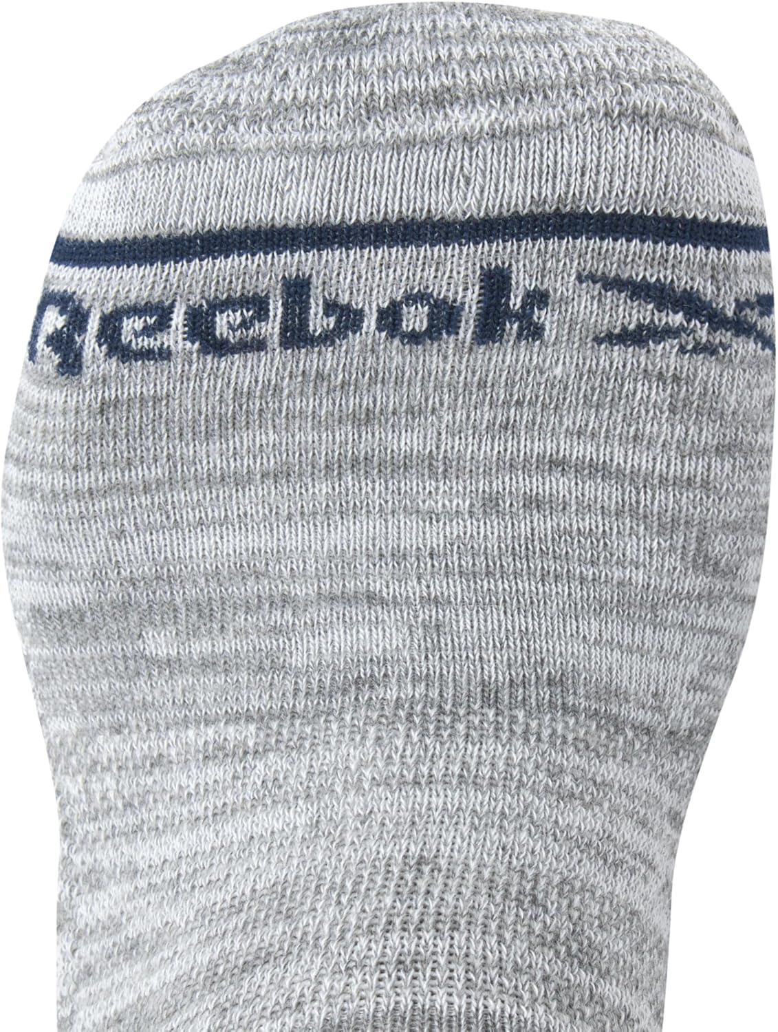 imageReebok Mens Low Cut Socks  12 Pack Performance Cushion Comfort No Show Socks  Breathable Athletic Socks for Men 6125Grey Assorted