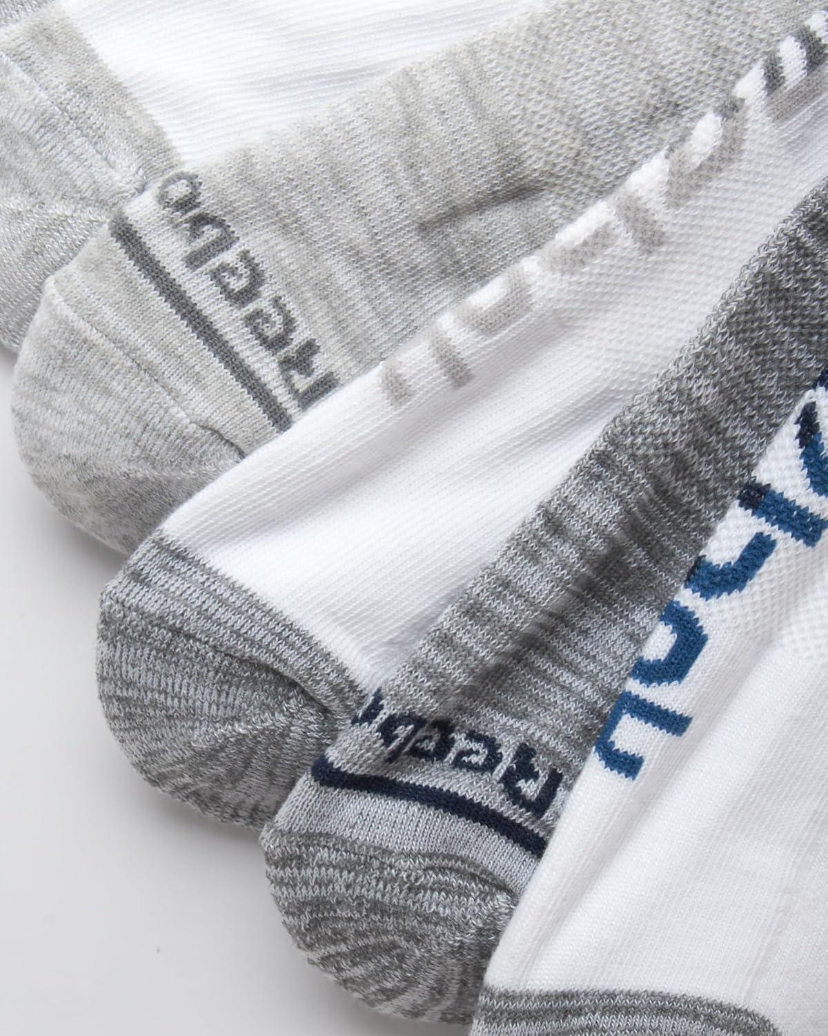 imageReebok Mens Low Cut Socks  12 Pack Performance Cushion Comfort No Show Socks  Breathable Athletic Socks for Men 6125Grey Assorted