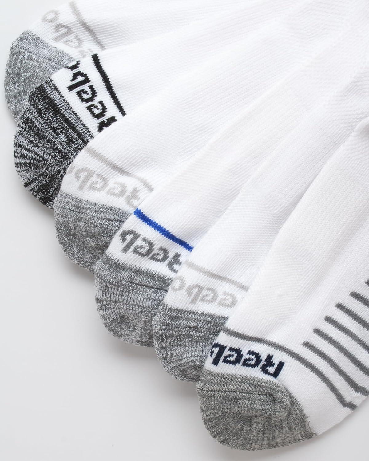 imageReebok Mens Low Cut Socks  12 Pack Performance Cushion Comfort No Show Socks  Breathable Athletic Socks for Men 6125Grey Stripe Multi