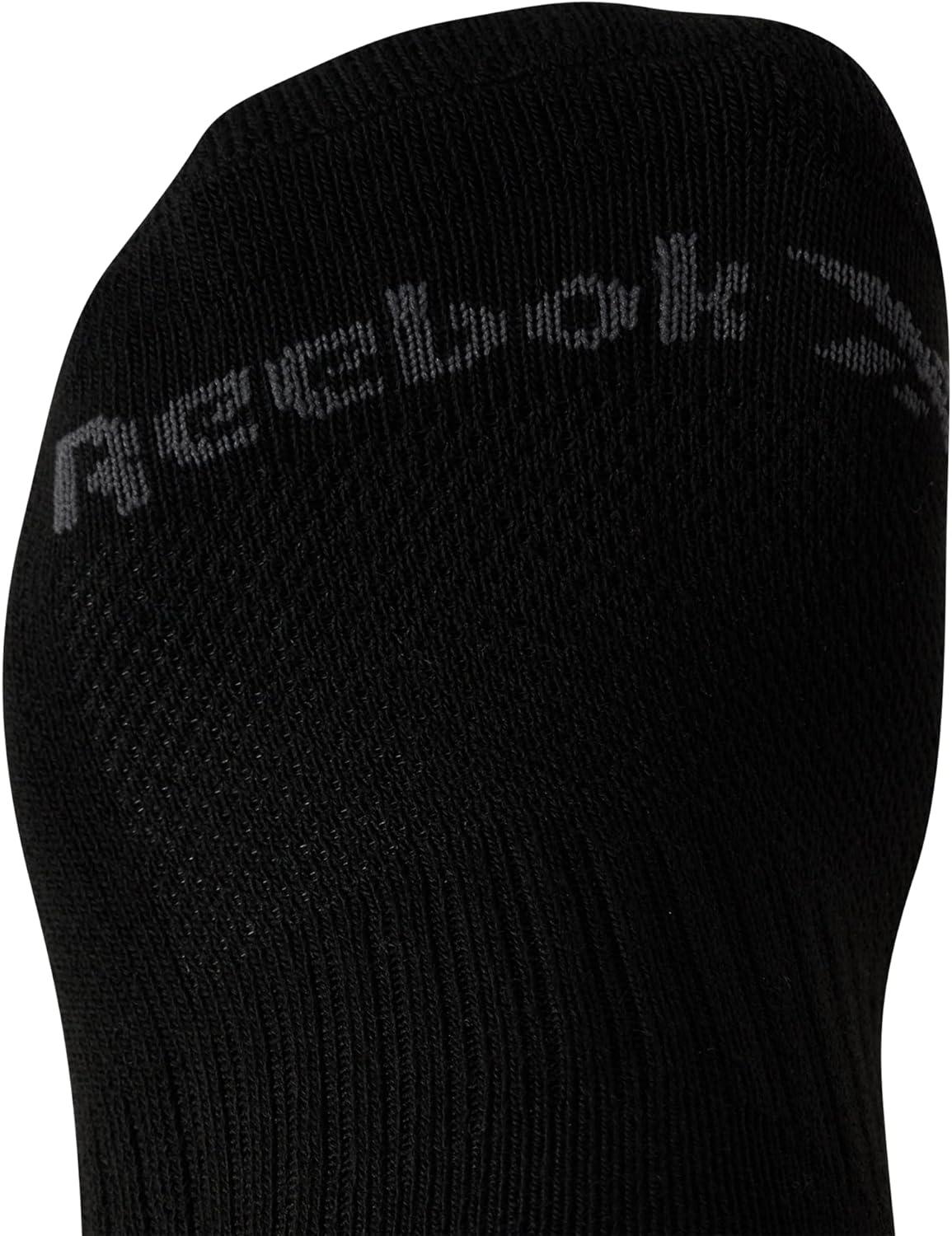 imageReebok Mens Low Cut Socks  12 Pack Performance Cushion Comfort No Show Socks  Breathable Athletic Socks for Men 6125GreyBlack