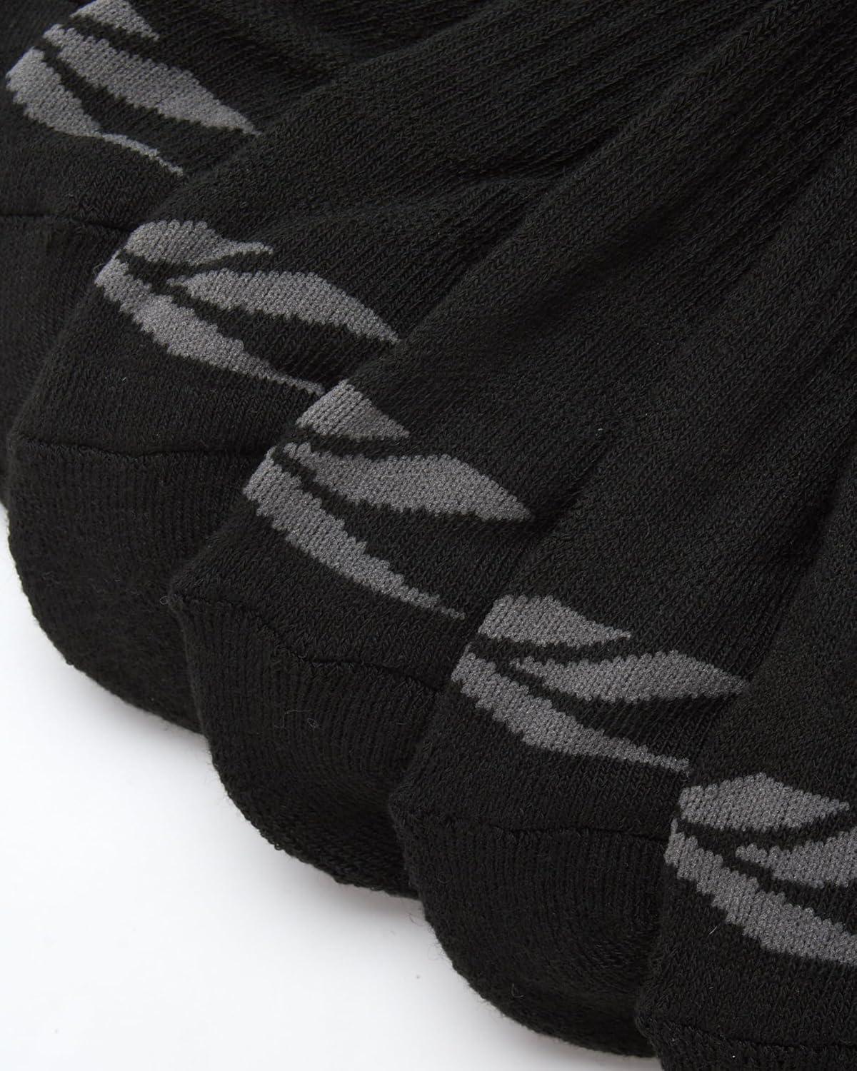 imageReebok Mens Low Cut Socks  12 Pack Performance Cushion Comfort No Show Socks  Breathable Athletic Socks for Men 6125Pure Black