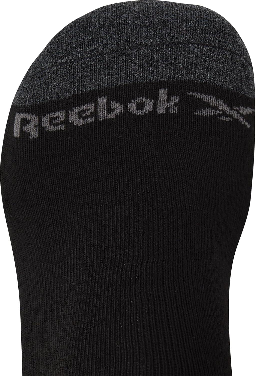 imageReebok Mens Low Cut Socks  12 Pack Performance Cushion Comfort No Show Socks  Breathable Athletic Socks for Men 6125Shadow GreyBlack