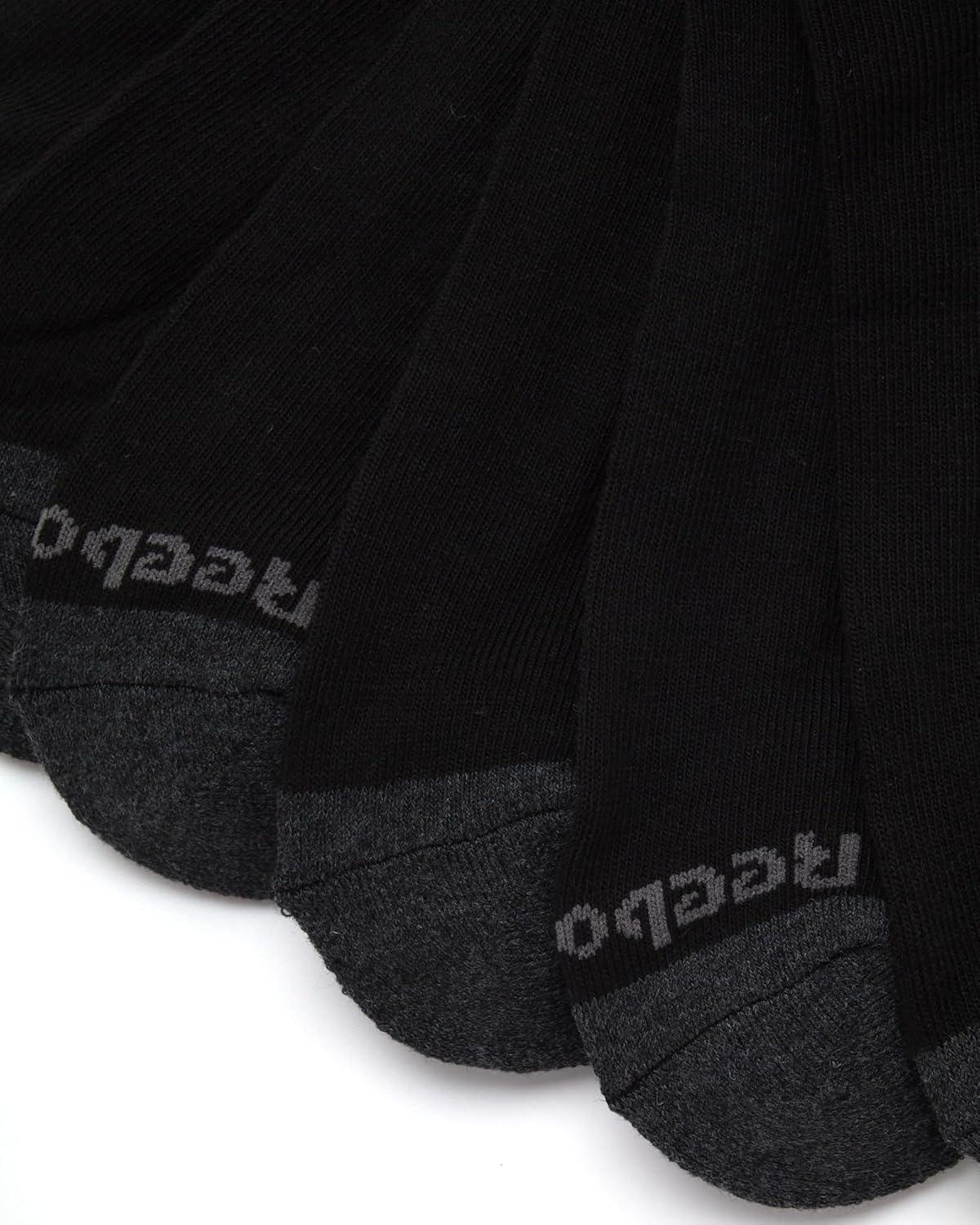 imageReebok Mens Low Cut Socks  12 Pack Performance Cushion Comfort No Show Socks  Breathable Athletic Socks for Men 6125Shadow GreyBlack