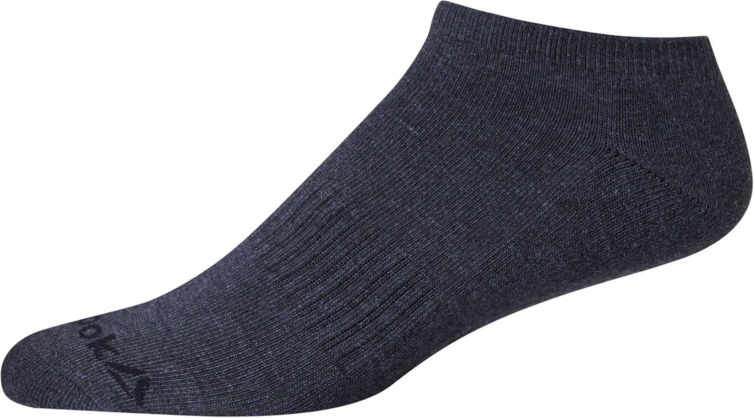imageReebok Mens Low Cut Socks  12 Pack Performance Cushion Comfort No Show Socks  Breathable Athletic Socks for Men 6125Solid Grey