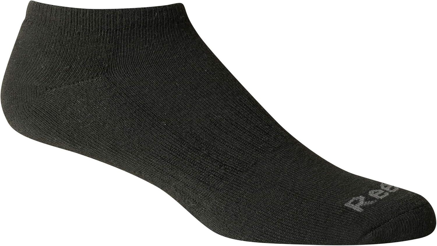 imageReebok Mens Low Cut Socks  12 Pack Performance Cushion Comfort No Show Socks  Breathable Athletic Socks for Men 6125Space Black