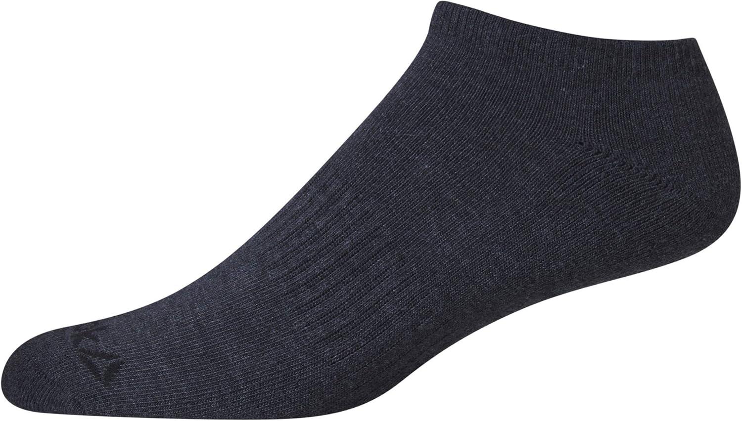 imageReebok Mens Low Cut Socks  12 Pack Performance Cushion Comfort No Show Socks  Breathable Athletic Socks for Men 6125Stone Grey Assortment