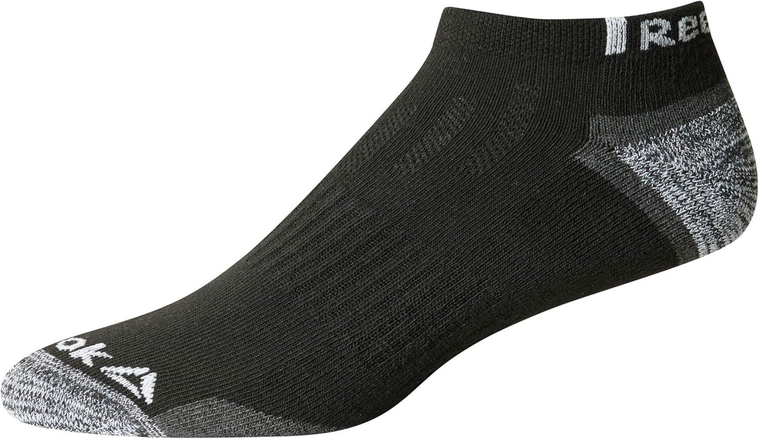 imageReebok Mens Low Cut Socks  12 Pack Performance Cushion Comfort No Show Socks  Breathable Athletic Socks for Men 6125Warm Black