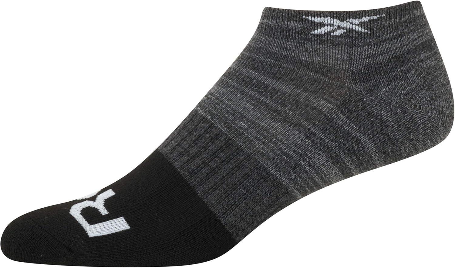 imageReebok Mens Low Cut Socks  12 Pack Performance Cushion Comfort No Show Socks  Breathable Athletic Socks for Men 6125White Assortment