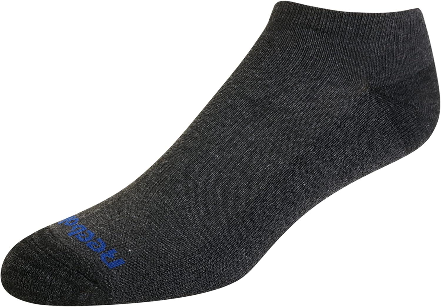 imageReebok Mens Low Cut Socks  12 Pack Performance Cushion Comfort No Show Socks  Breathable Athletic Socks for Men 6125WhiteGrey Assorted