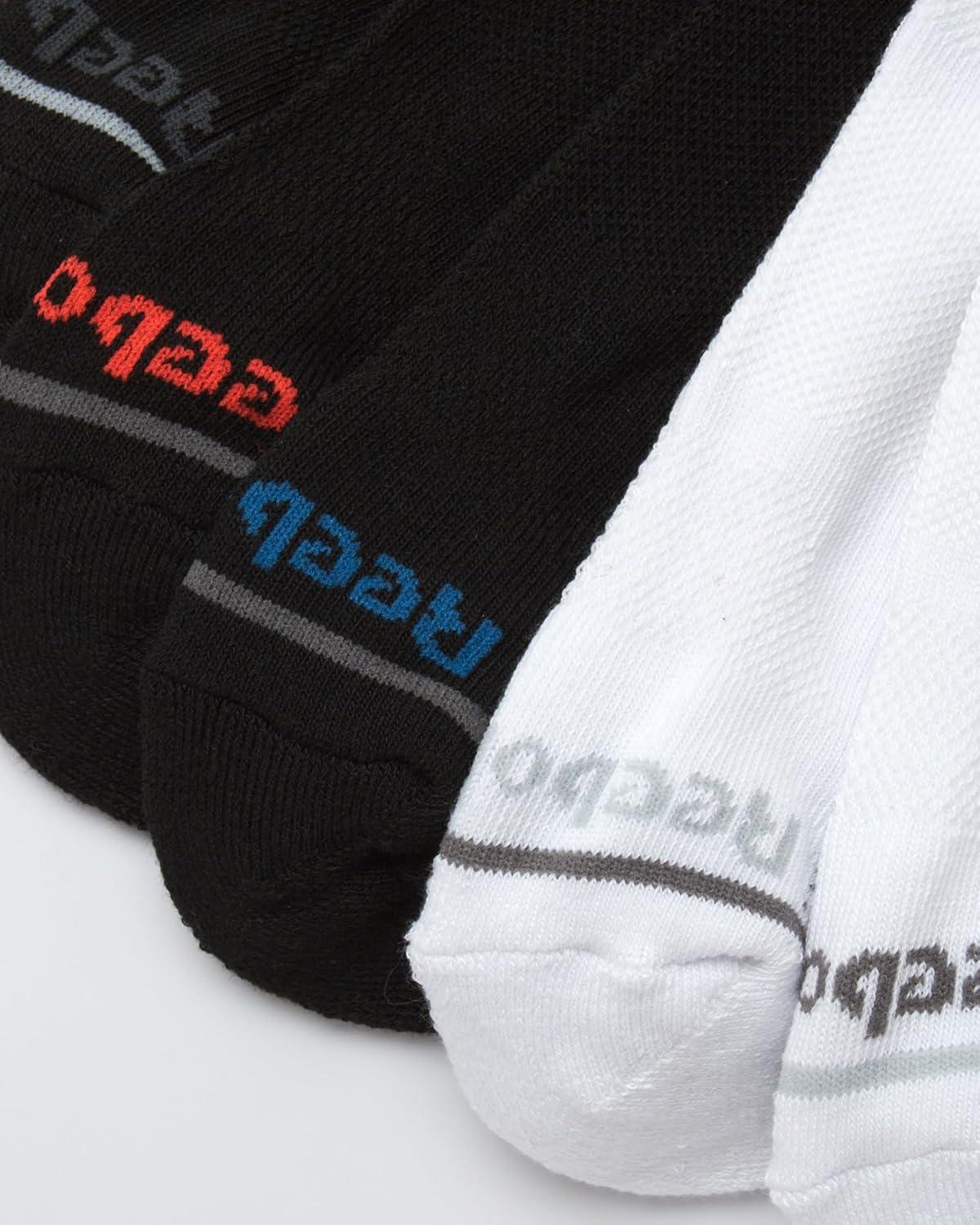 imageReebok Mens Low Cut Socks  6 Pack Basic Cushion Low Cut No Show Socks for Men  Mens Athletic Socks Size 6125BlackWhite Multi