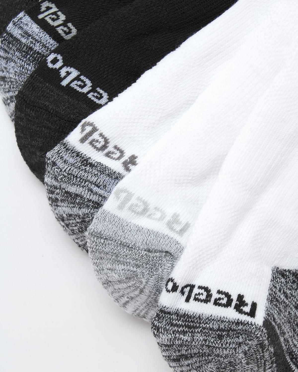 imageReebok Mens Low Cut Socks  6 Pack Basic Cushion Low Cut No Show Socks for Men  Mens Athletic Socks Size 6125BlackWhiteGrey