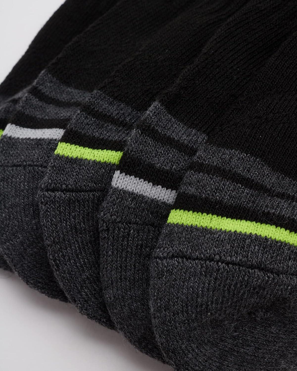 imageReebok Mens Low Cut Socks  6 Pack Basic Cushion Low Cut No Show Socks for Men  Mens Athletic Socks Size 6125GreyBlack