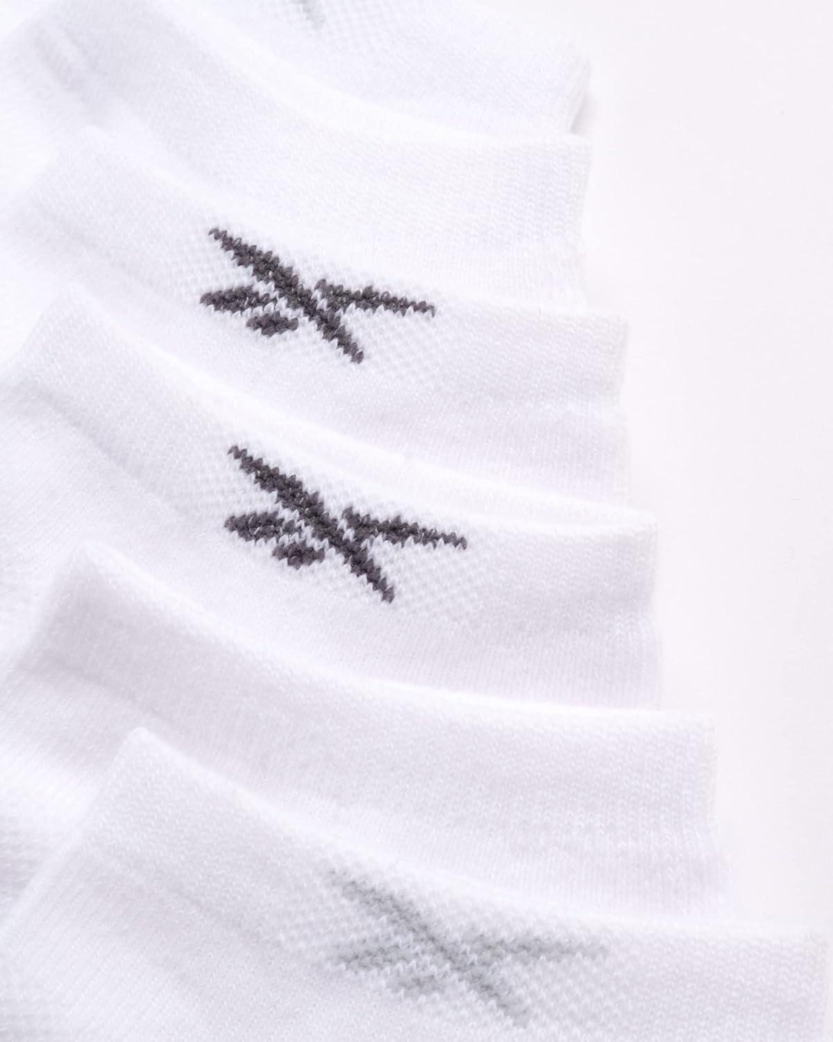 imageReebok Mens Low Cut Socks  6 Pack Basic Cushioned No Show Athletic Socks for Men Size 6125Classic White