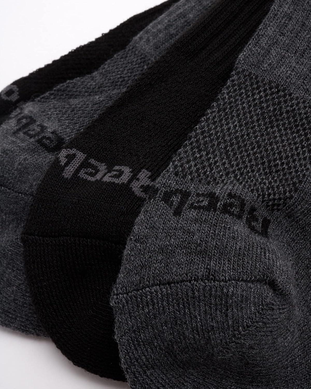 imageReebok Mens Low Cut Socks  6 Pack Basic Cushioned No Show Athletic Socks for Men Size 6125GreyBlack