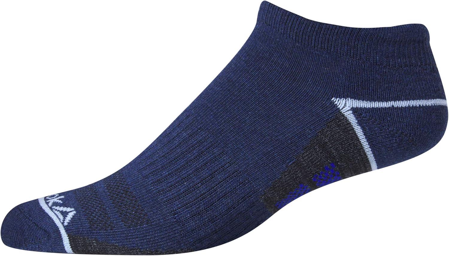 imageReebok Mens Low Cut Socks  6 Pack Basic Cushioned No Show Athletic Socks for Men Size 6125NavyGrey
