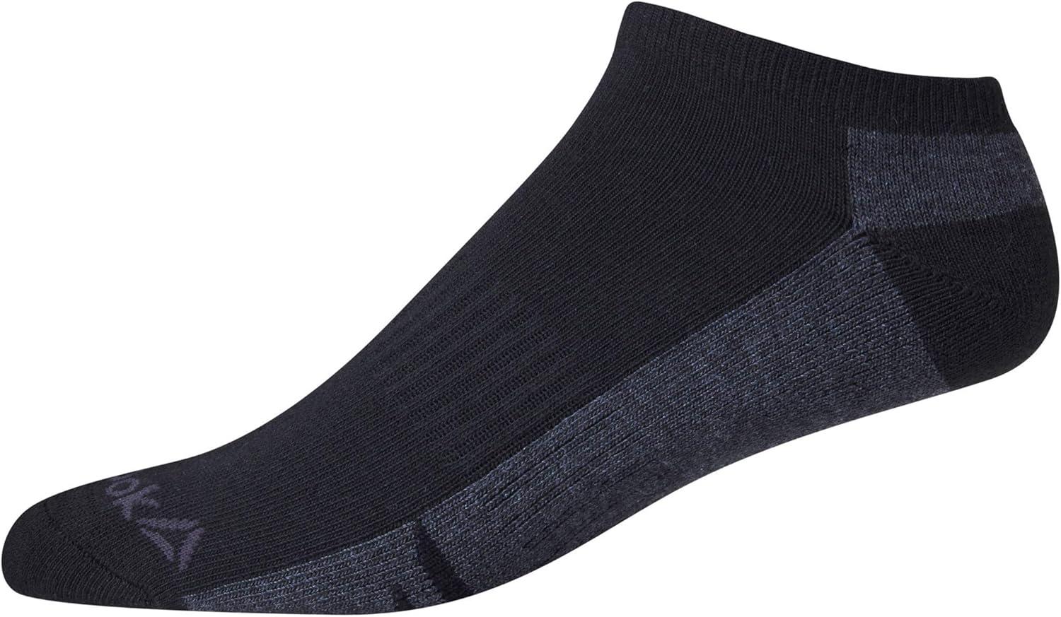imageReebok Mens Low Cut Socks  6 Pack Basic Cushioned No Show Athletic Socks for Men Size 6125Red LogoBlack