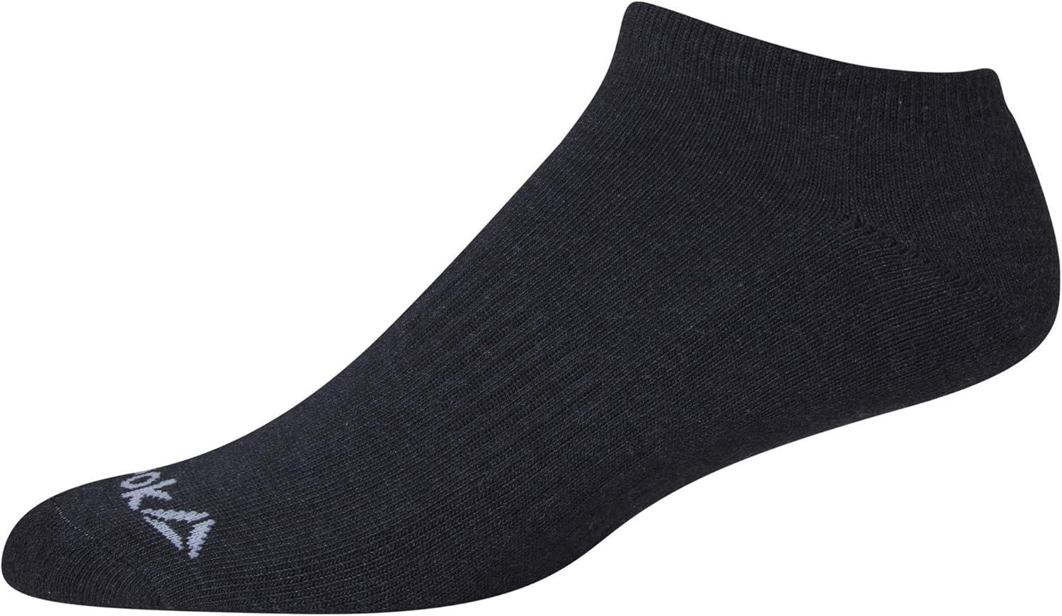 imageReebok Mens Low Cut Socks  6 Pack Basic Cushioned No Show Athletic Socks for Men Size 6125Shadow Black