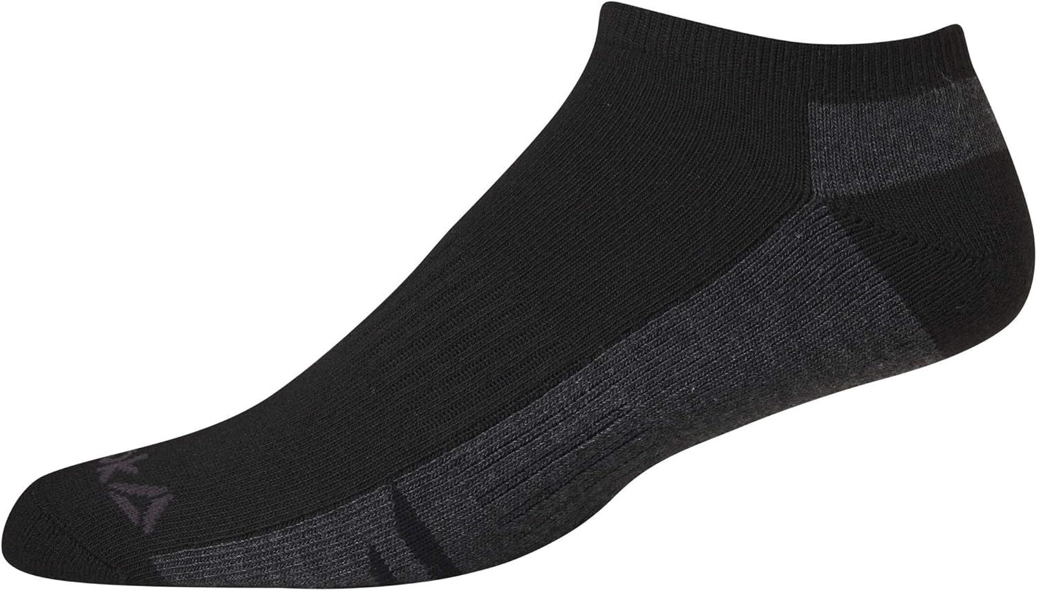 imageReebok Mens Low Cut Socks  6 Pack Basic Cushioned No Show Athletic Socks for Men Size 6125Solid Black