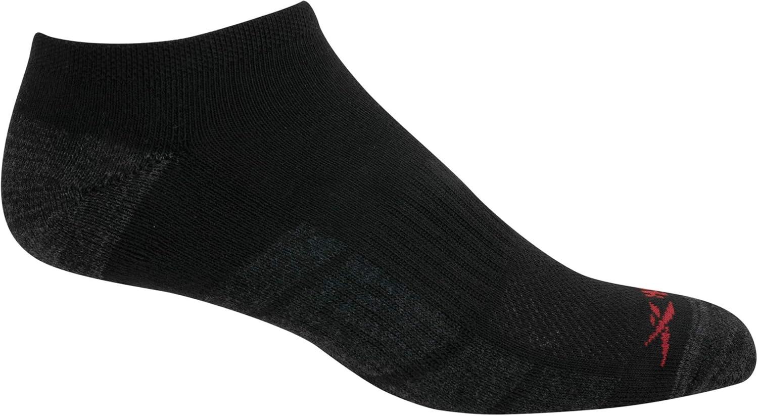 imageReebok Mens Low Cut Socks  6 Pack Basic Cushioned No Show Athletic Socks for Men Size 6125True Black
