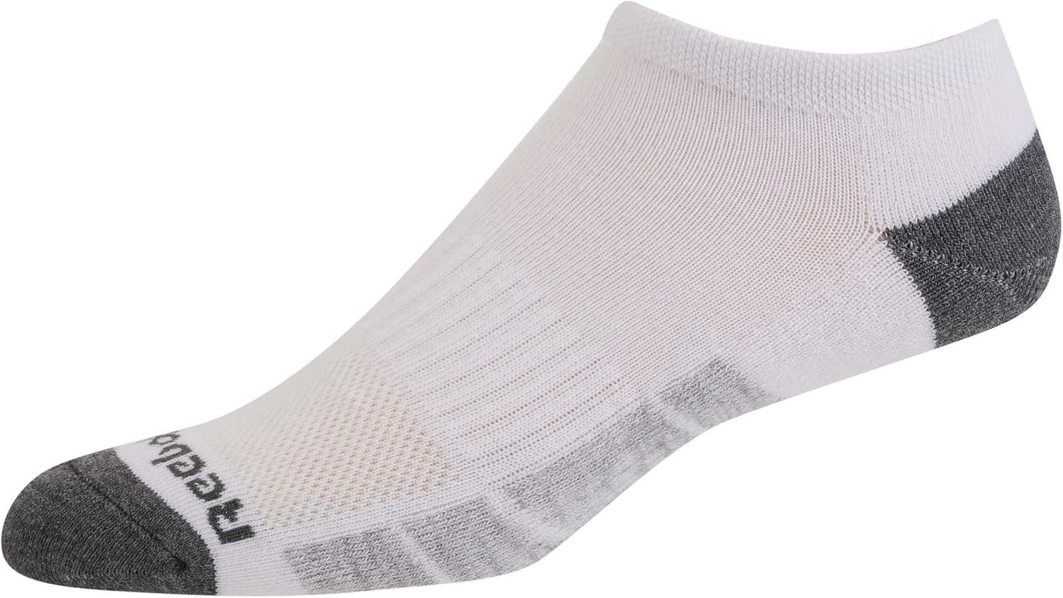 imageReebok Mens Low Cut Socks  6 Pack Basic Cushioned No Show Athletic Socks for Men Size 6125WhiteGrey Shape