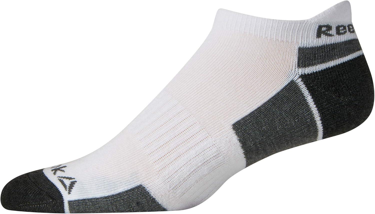 imageReebok Mens Low Cut Socks  6 Pack Basic Cushioned No Show Athletic Socks for Men Size 6125Whitegrey 2