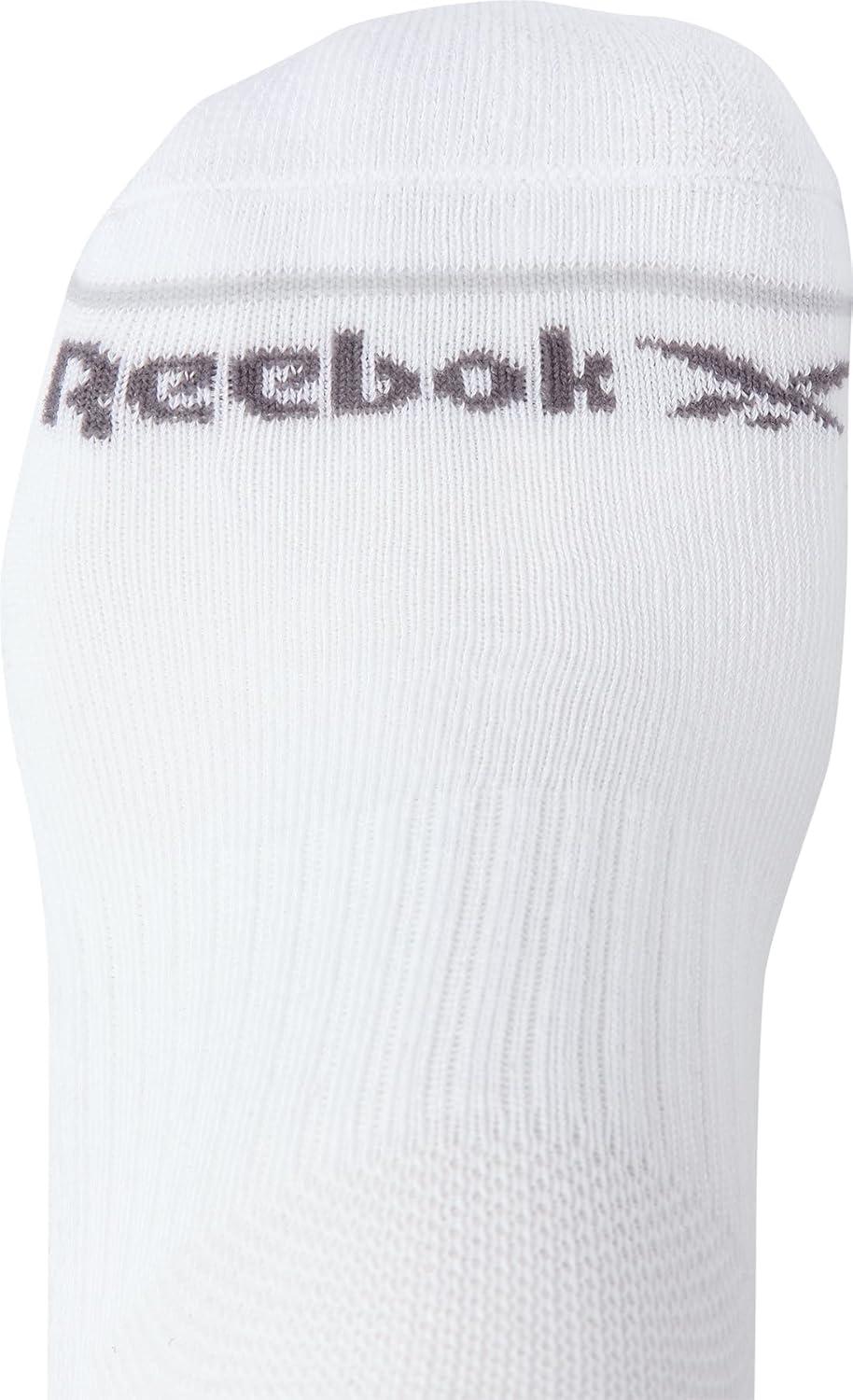 imageReebok Mens Low Cut Socks  8 Pack Stretch Performance Basic No Show  Flat Athletic Socks for Men Shoe Size 6125All White