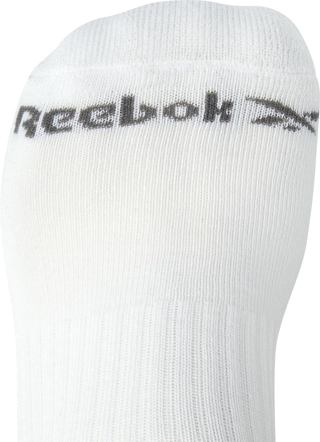 imageReebok Mens Low Cut Socks  8 Pack Stretch Performance Basic No Show  Flat Athletic Socks for Men Shoe Size 6125White