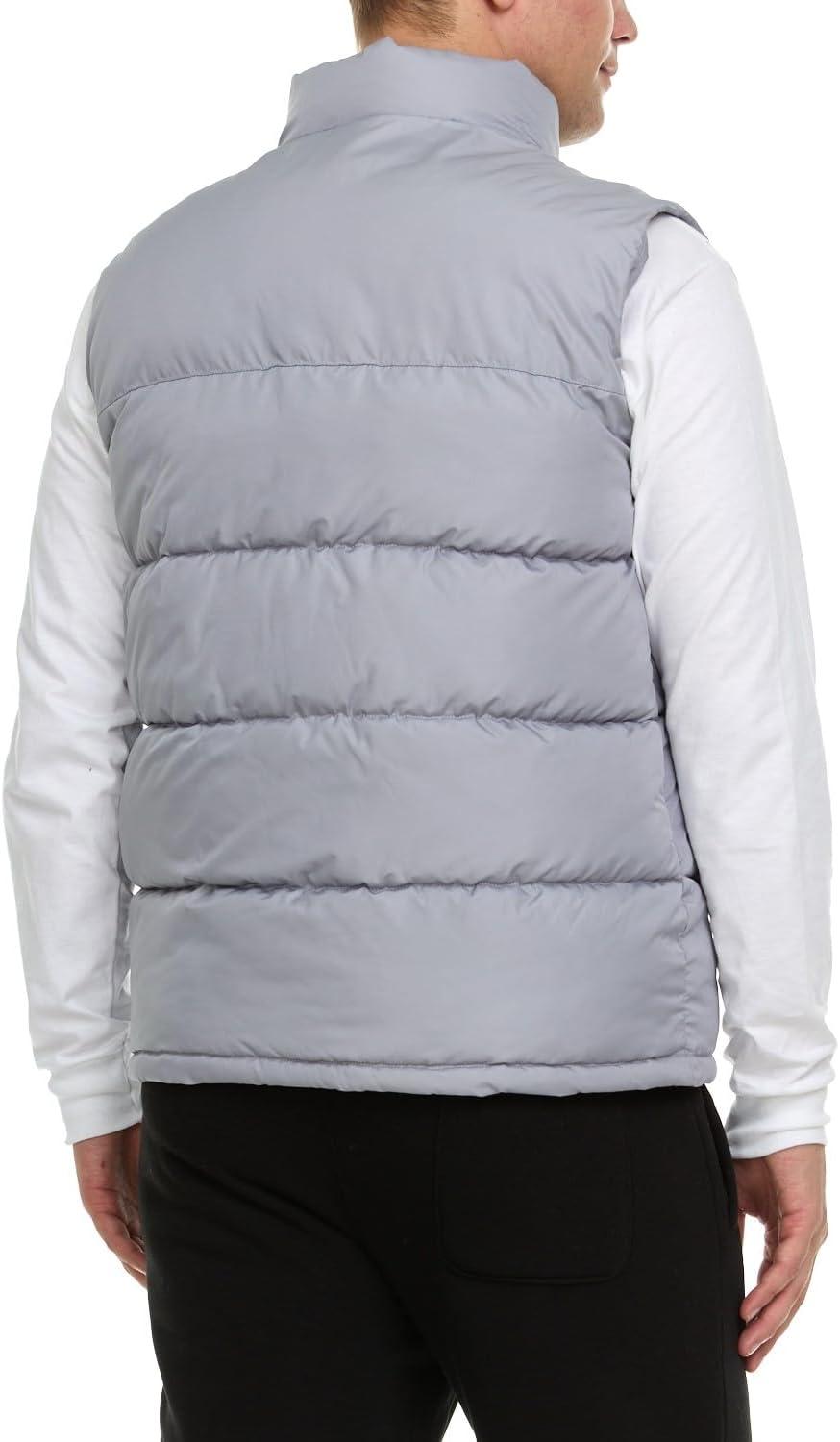 imageReebok Mens Puffer Vest for Winter Lightweight Down Alternative Mens Outerwear Vests Winter Vest for Men Puffy VestGrey