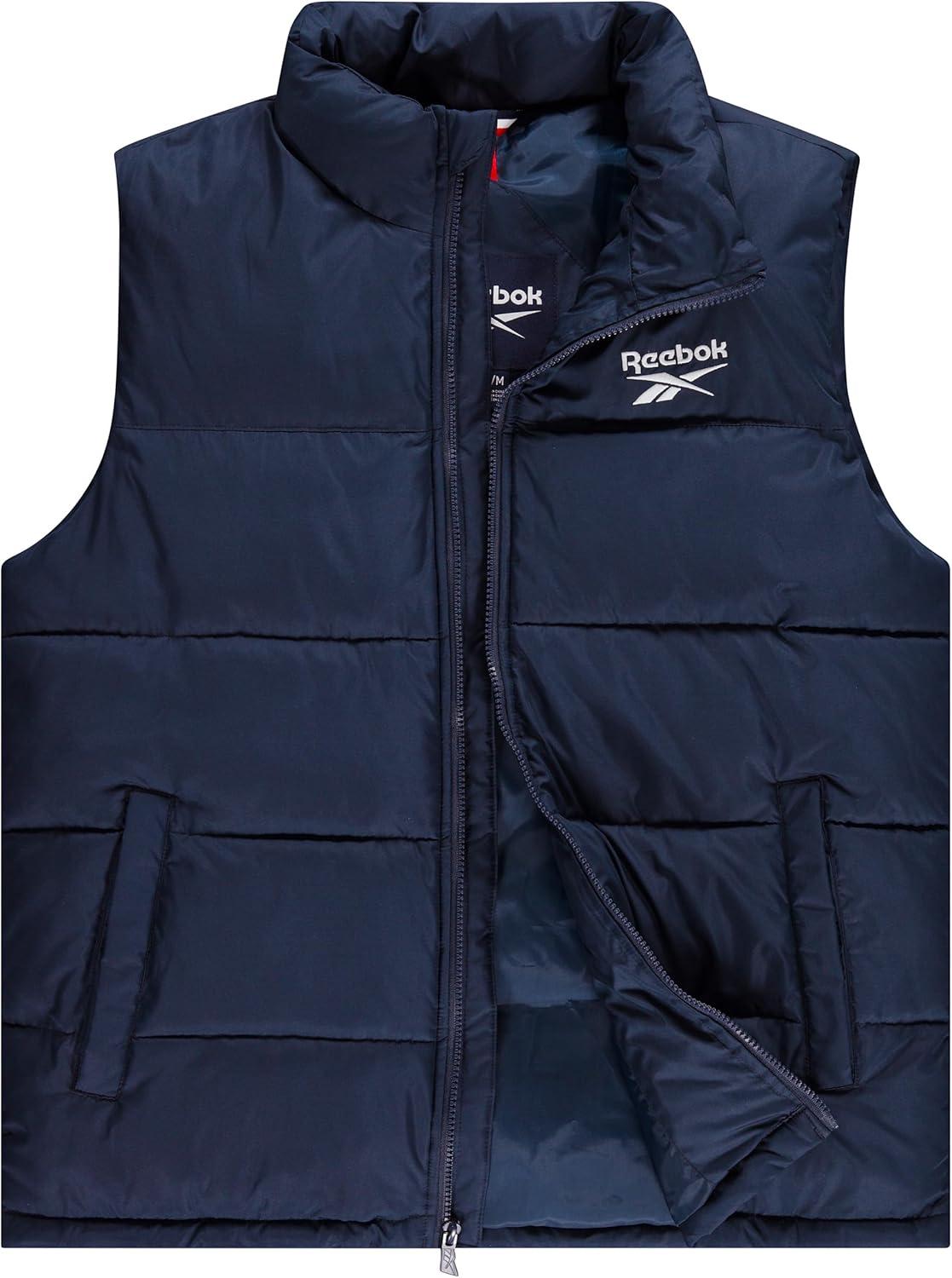imageReebok Mens Puffer Vest for Winter Lightweight Down Alternative Mens Outerwear Vests Winter Vest for Men Puffy VestNavy