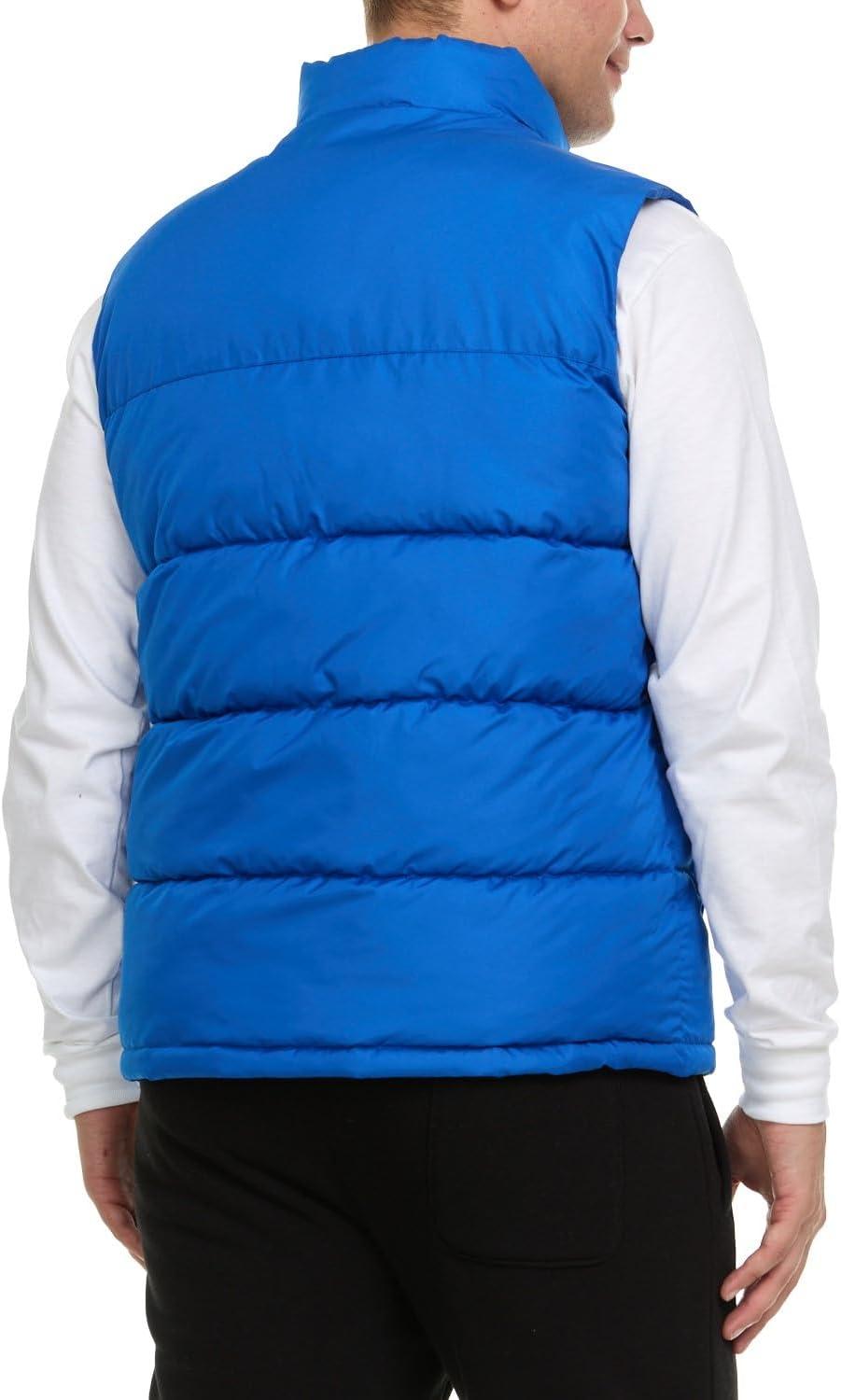 imageReebok Mens Puffer Vest for Winter Lightweight Down Alternative Mens Outerwear Vests Winter Vest for Men Puffy VestVector Blue