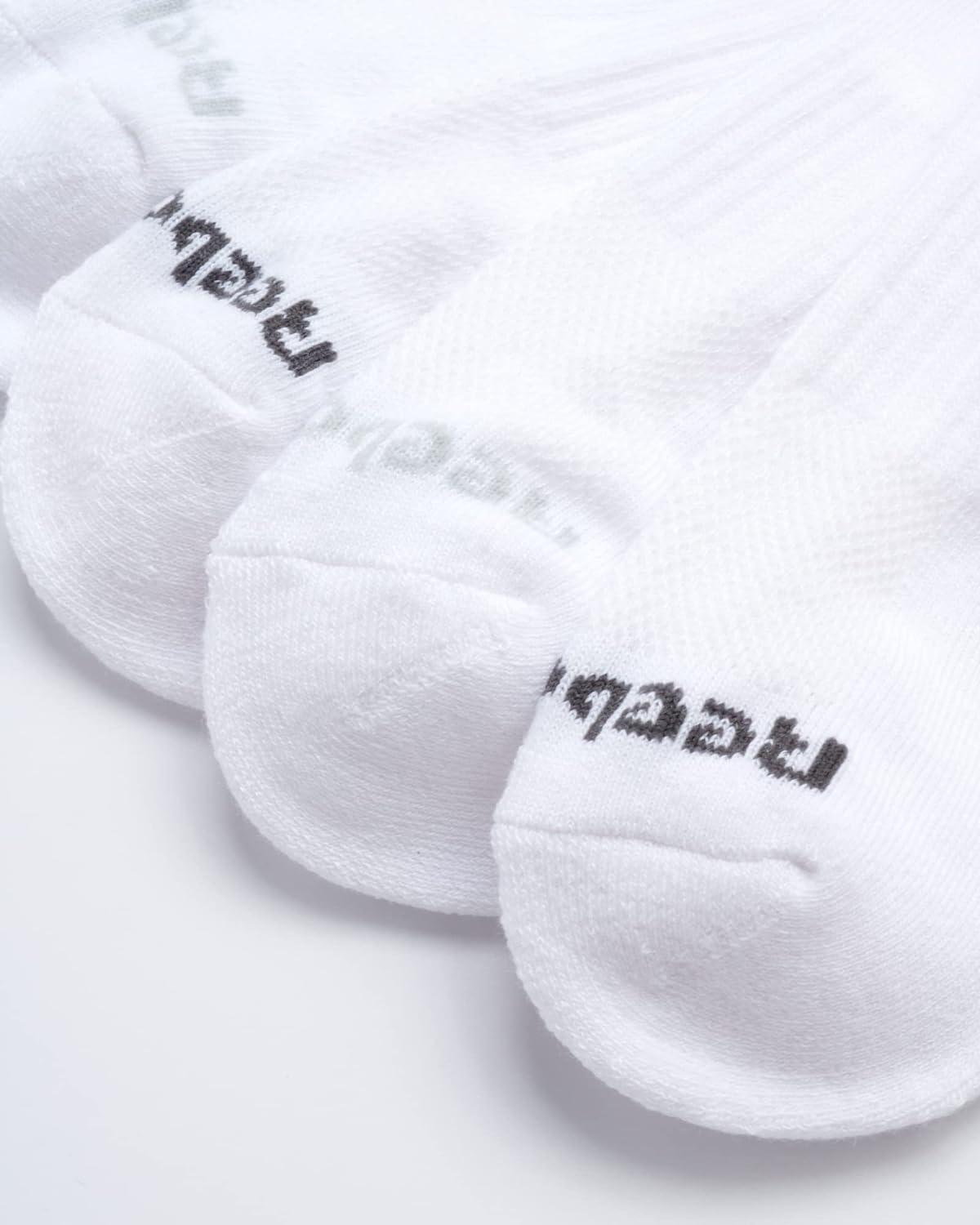 imageReebok Mens Quarter Socks  12 Pack Performance Comfort Athletic Socks  Breathable Ankle Socks for Men 6125All White