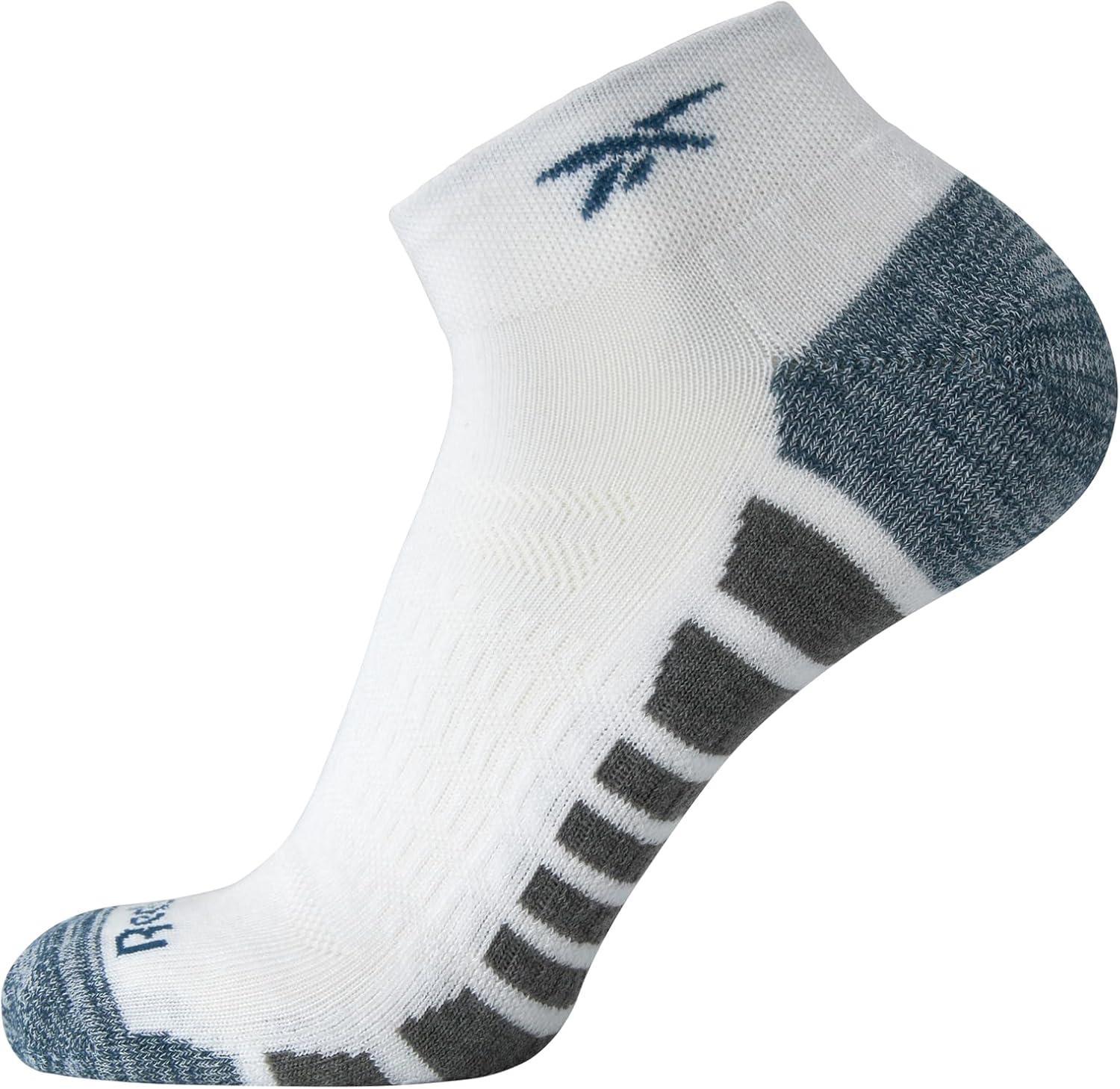 imageReebok Mens Quarter Socks  12 Pack Performance Comfort Athletic Socks  Breathable Ankle Socks for Men 6125Black White