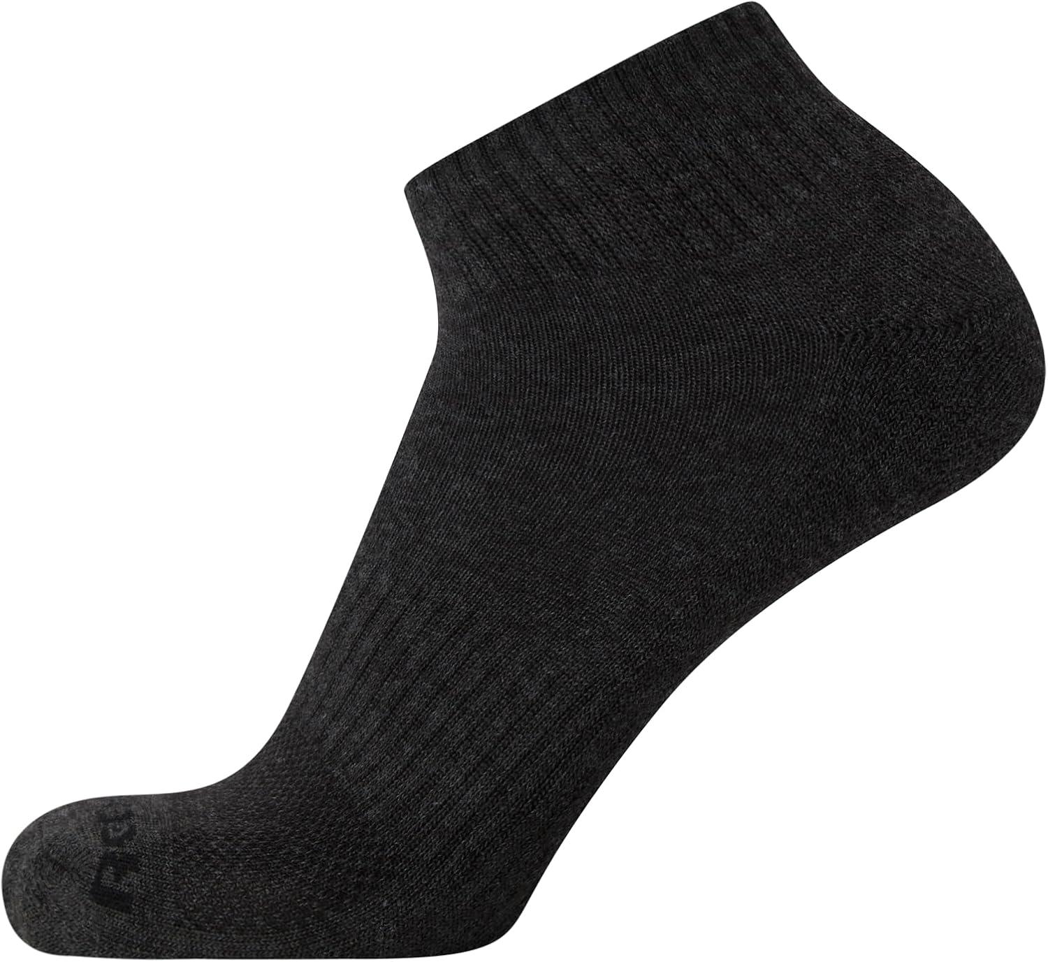 imageReebok Mens Quarter Socks  12 Pack Performance Comfort Athletic Socks  Breathable Ankle Socks for Men 6125BlackGrey