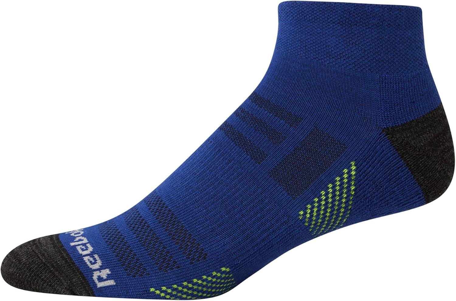 imageReebok Mens Quarter Socks  12 Pack Performance Comfort Athletic Socks  Breathable Ankle Socks for Men 6125NavyAssorted
