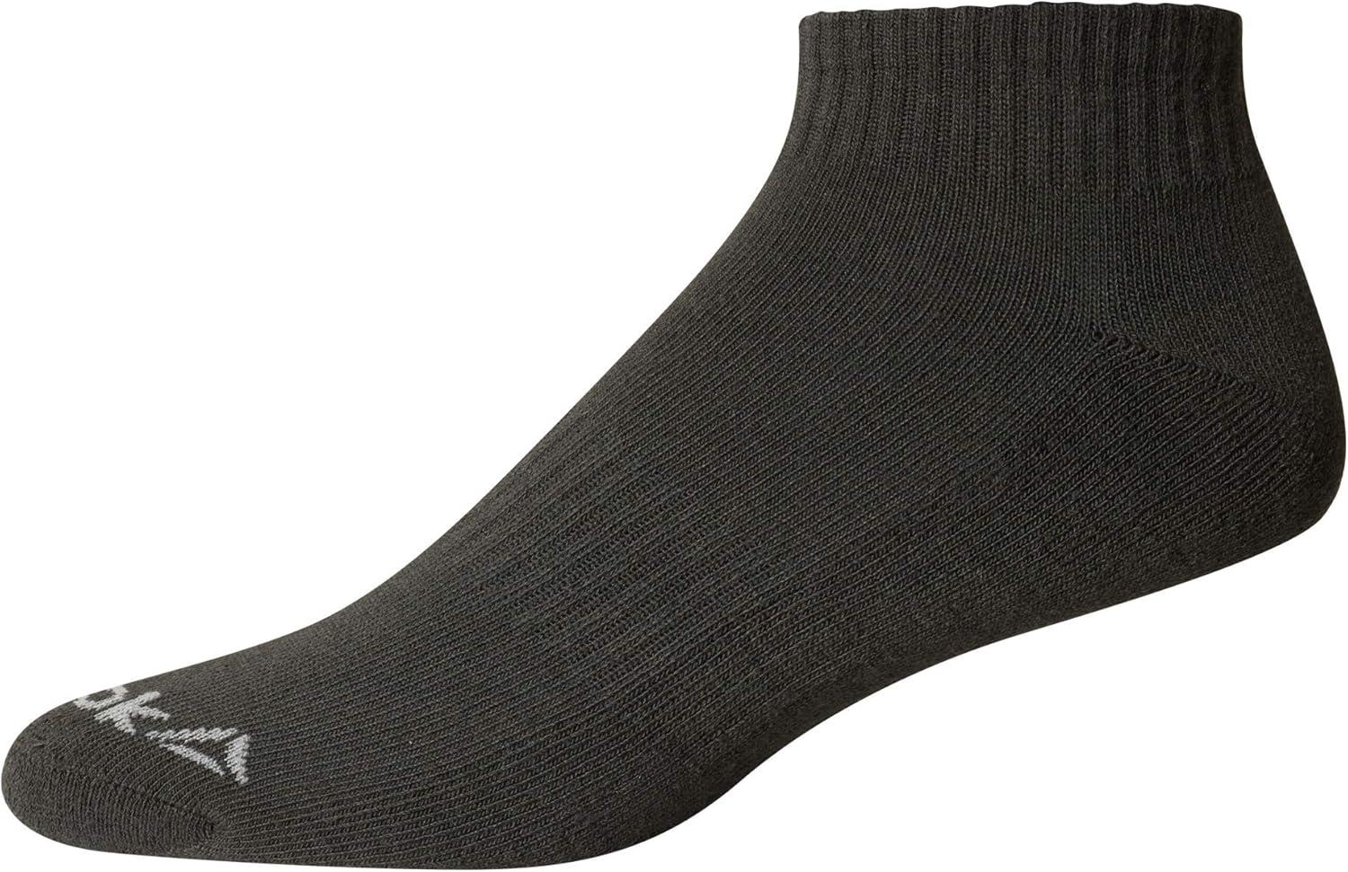 imageReebok Mens Quarter Socks  12 Pack Performance Comfort Athletic Socks  Breathable Ankle Socks for Men 6125Oil Black