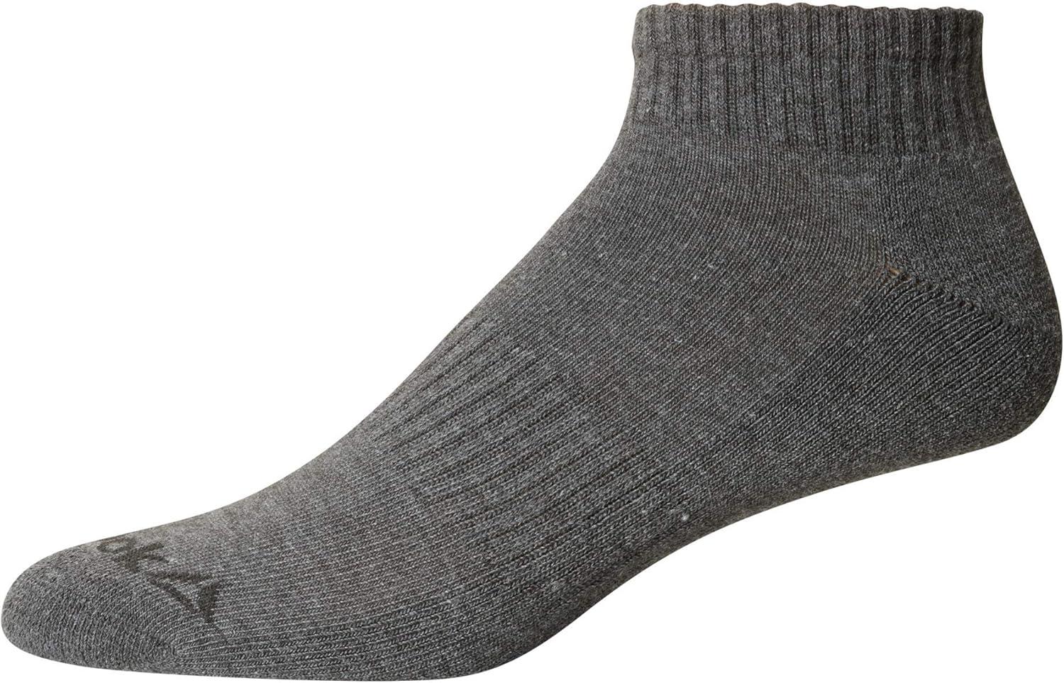 imageReebok Mens Quarter Socks  12 Pack Performance Comfort Athletic Socks  Breathable Ankle Socks for Men 6125Smoke GreyBlack