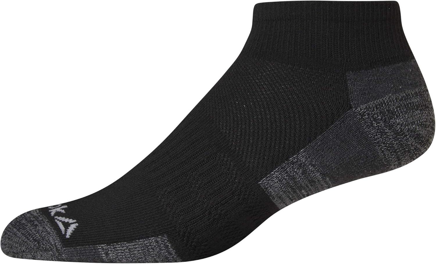 imageReebok Mens Quarter Socks  12 Pack Performance Comfort Athletic Socks  Breathable Ankle Socks for Men 6125Solid GreyBlack