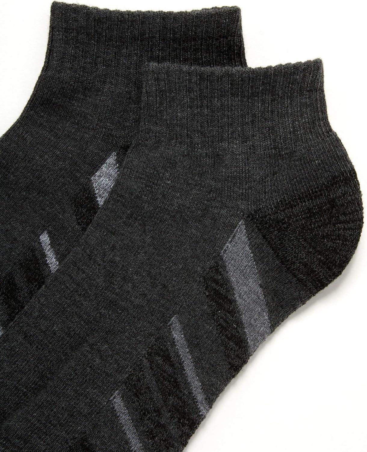 imageReebok Mens Quarter Socks  12 Pack Performance Comfort Athletic Socks  Breathable Ankle Socks for Men 6125Warm Grey