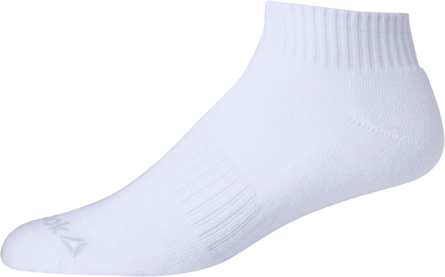 imageReebok Mens Quarter Socks  12 Pack Performance Comfort Athletic Socks  Breathable Ankle Socks for Men 6125White 2