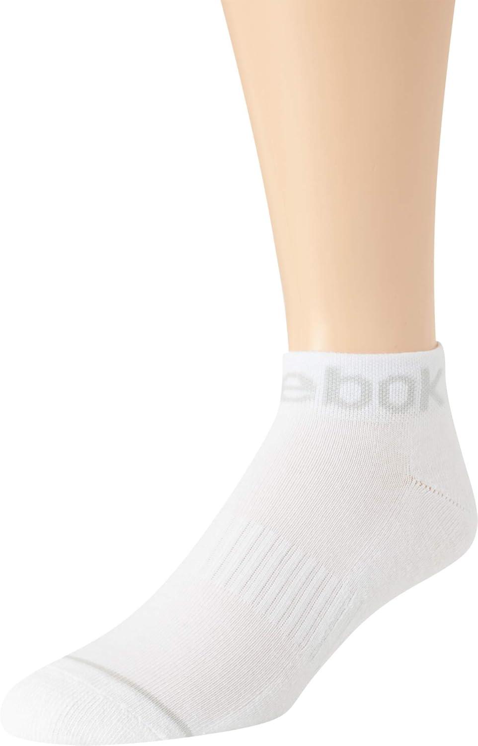 imageReebok Mens Quarter Socks  12 Pack Performance Comfort Athletic Socks  Breathable Ankle Socks for Men 6125White 3