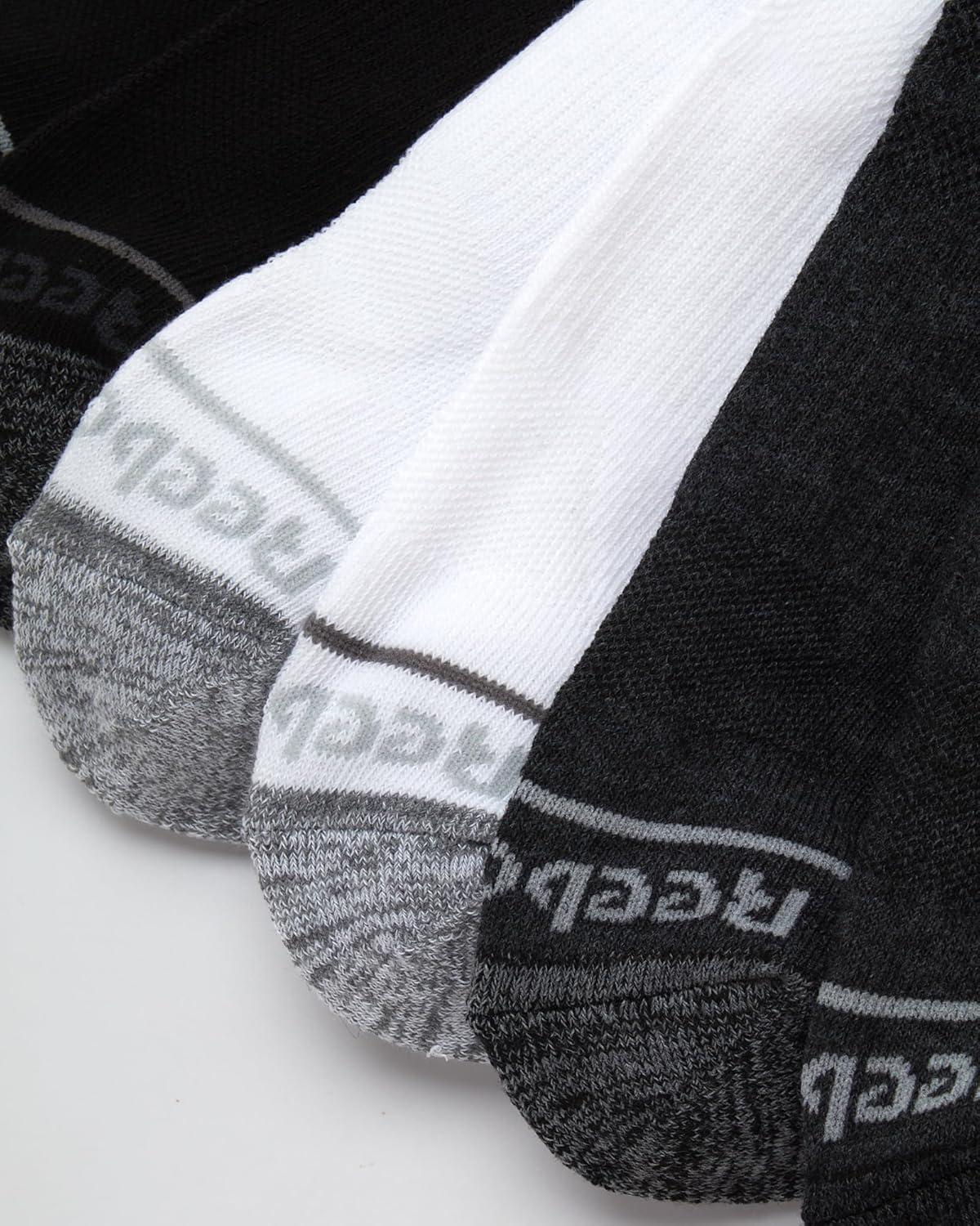 imageReebok Mens Quarter Socks  12 Pack Soft Performance Quarter Socks for Men  Breathable Mens Athletic Socks Size 6125GreyWhiteBlack