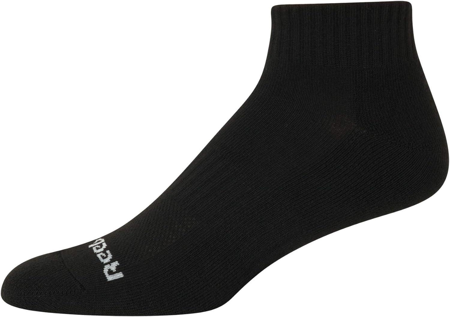 imageReebok Mens Quarter Socks  6 Pack Cushion Quarter Cut Ankle Socks for Men  Breathable Mens Athletic Socks Size 6125All Black
