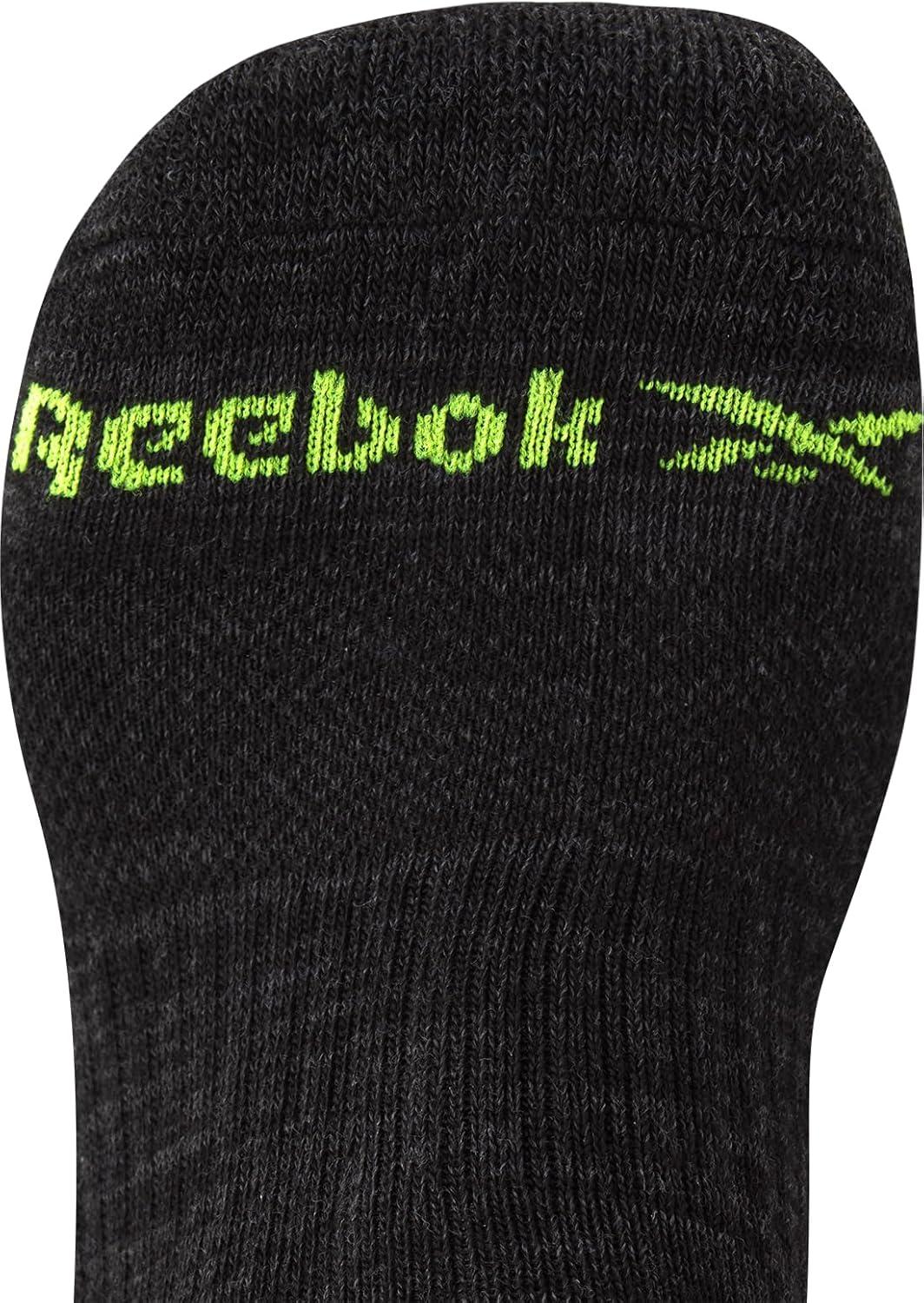imageReebok Mens Quarter Socks  6 Pack Cushion Quarter Cut Ankle Socks for Men  Breathable Mens Athletic Socks Size 6125BlackGrey
