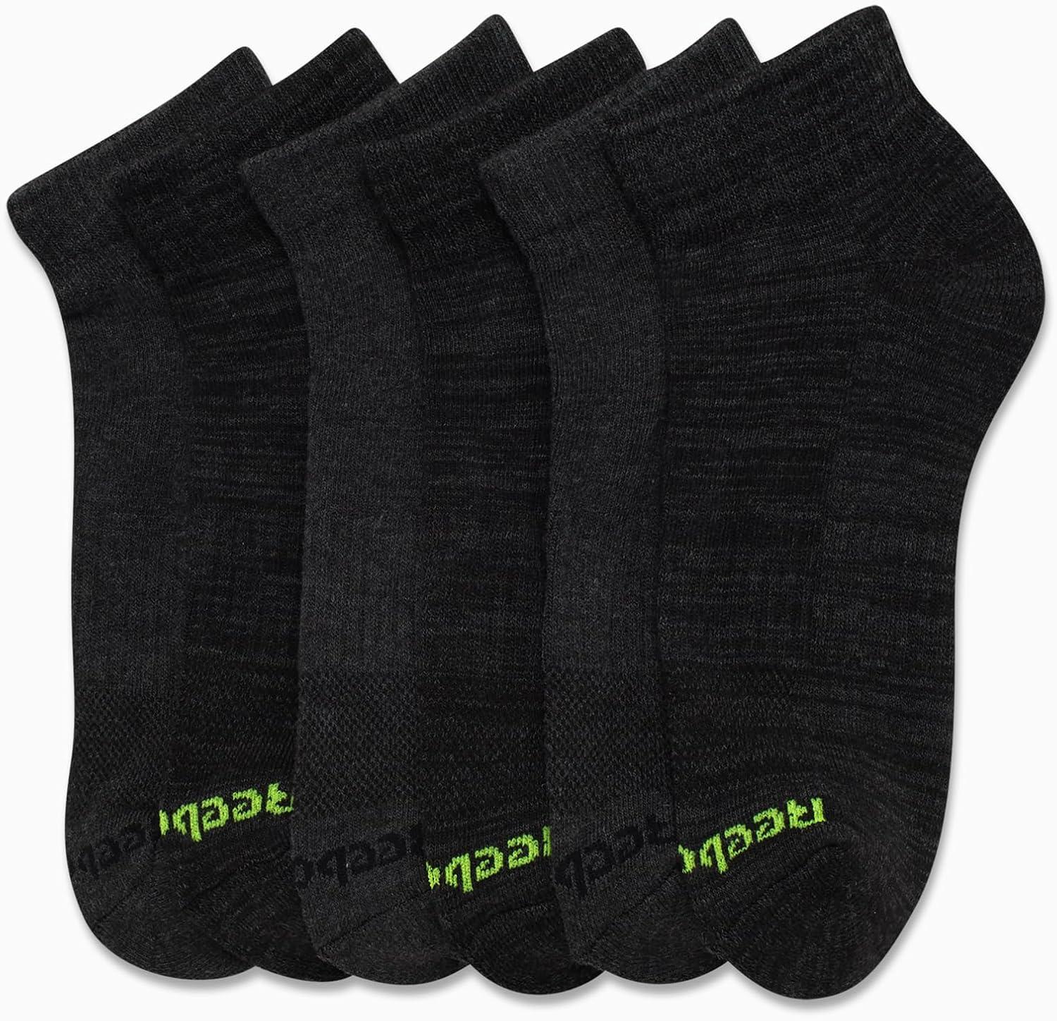 imageReebok Mens Quarter Socks  6 Pack Cushion Quarter Cut Ankle Socks for Men  Breathable Mens Athletic Socks Size 6125BlackGrey