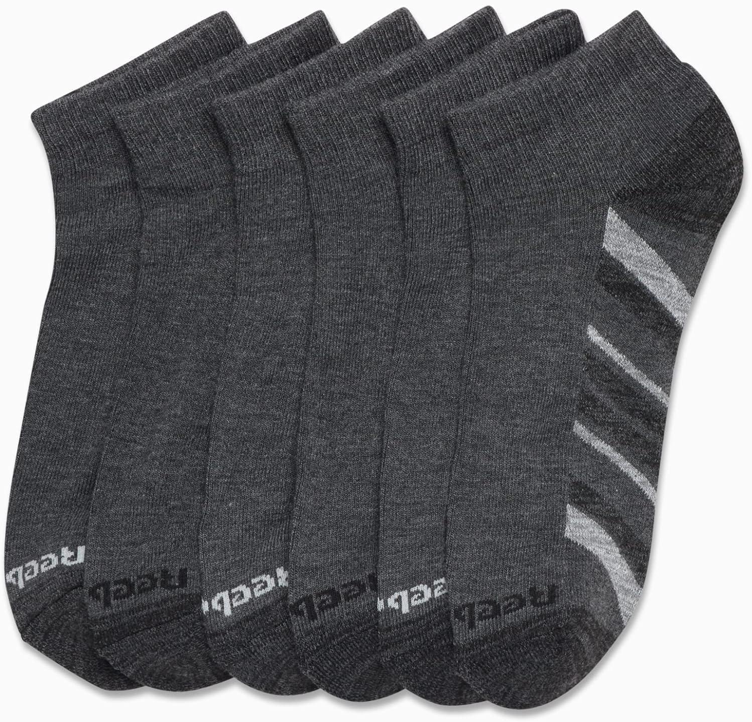 imageReebok Mens Quarter Socks  6 Pack Cushion Quarter Cut Ankle Socks for Men  Breathable Mens Athletic Socks Size 6125Classic Grey