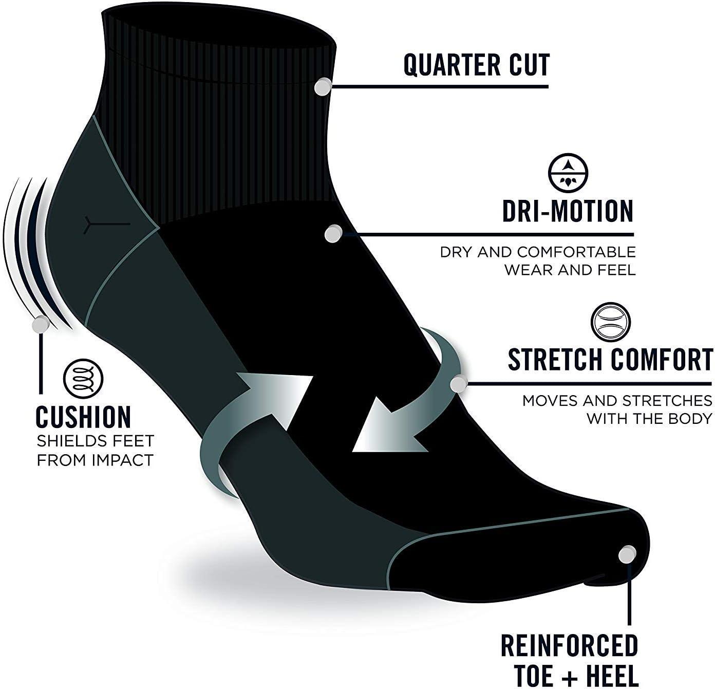 imageReebok Mens Quarter Socks  6 Pack Cushion Quarter Cut Ankle Socks for Men  Breathable Mens Athletic Socks Size 6125Light Grey