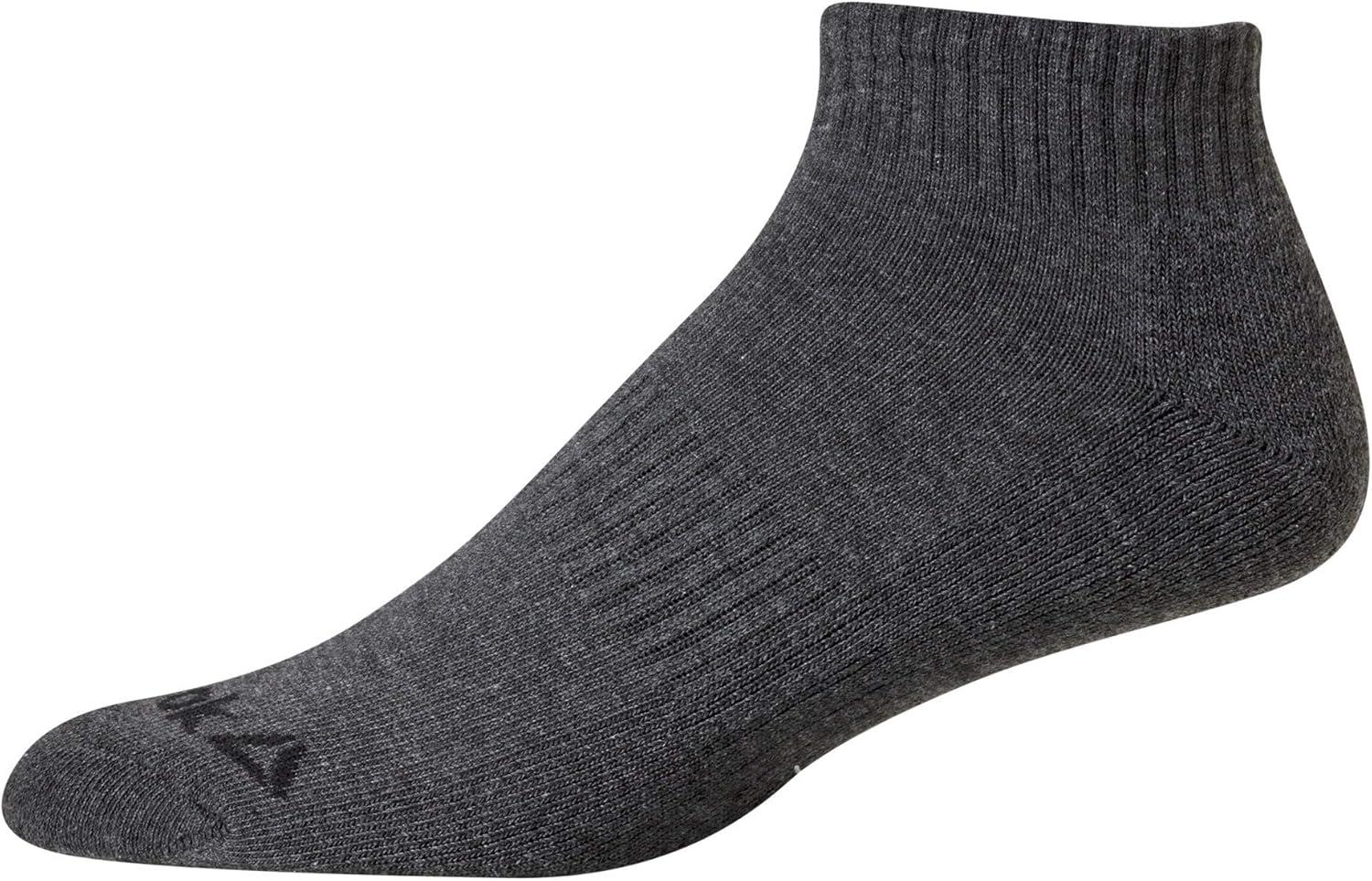 imageReebok Mens Quarter Socks  6 Pack Cushion Quarter Cut Ankle Socks for Men  Breathable Mens Athletic Socks Size 6125Light Grey
